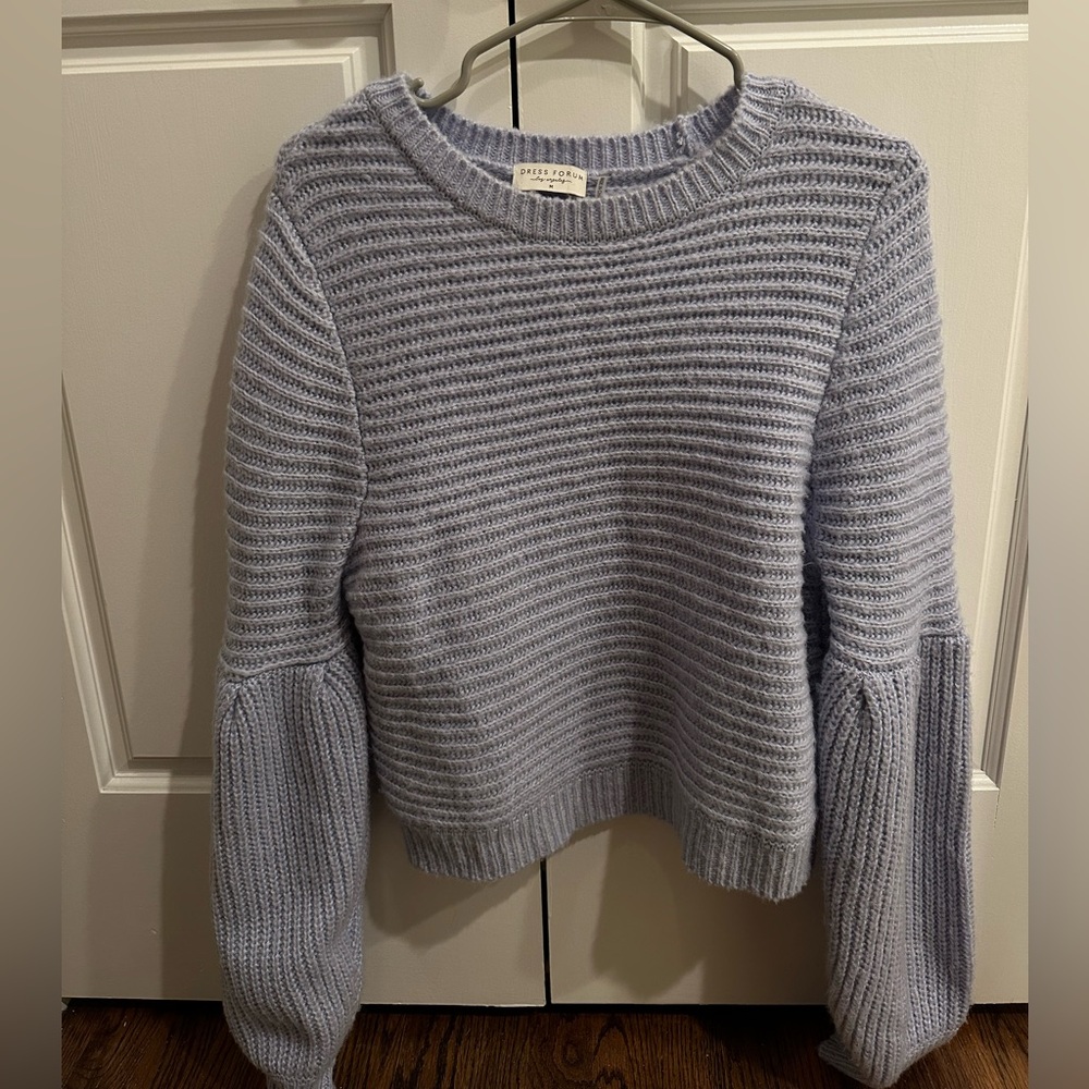 Periwinkle Balloon Sleeve Sweater